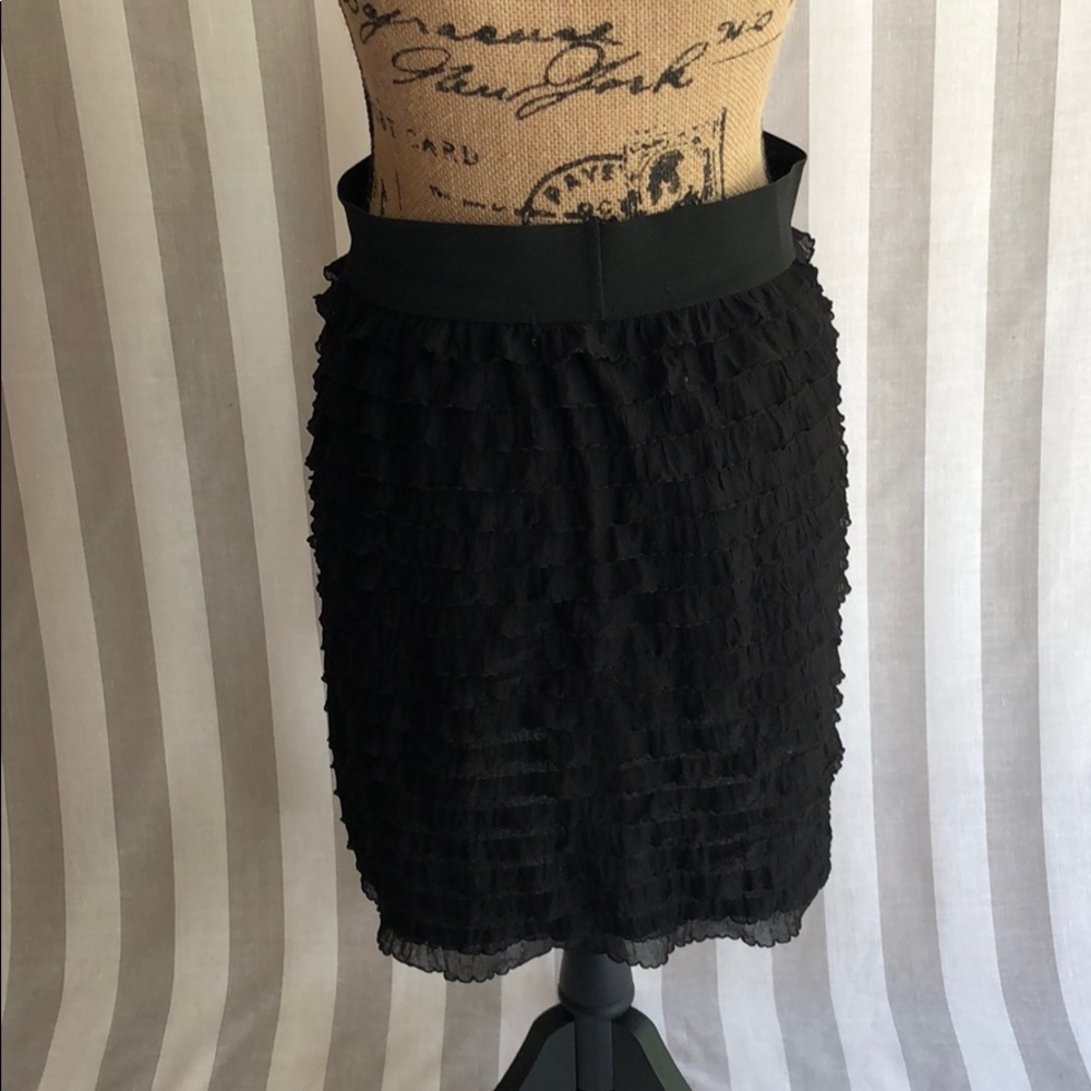 LC Lauren Conrad black ruffle skirt - Picture 2 of 5